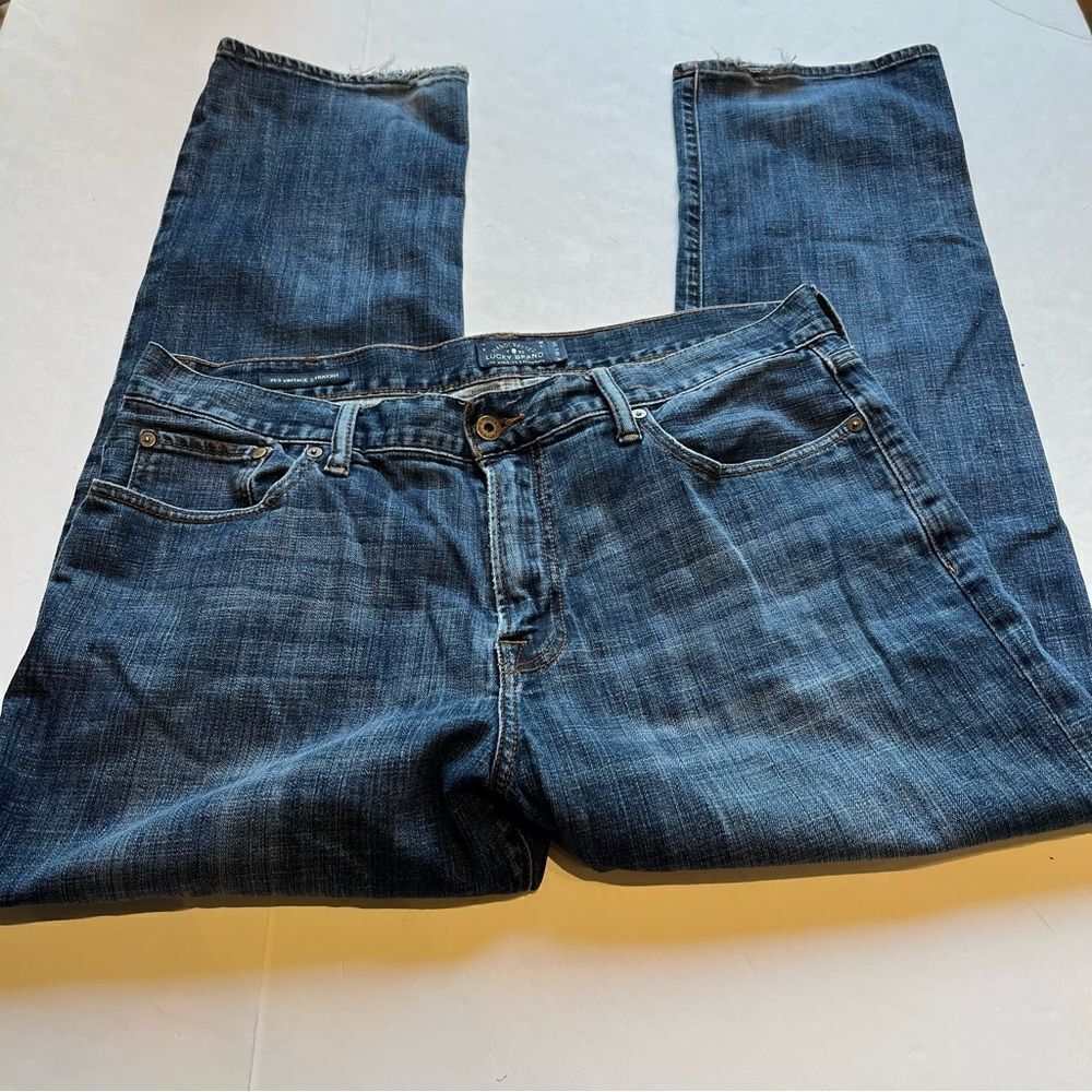 Lucky Brand Men's 363 Straight Faded Blue Jeans Size 36X30